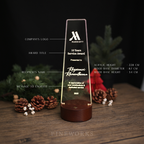 Acrylic LED Awards Plaque - Tower