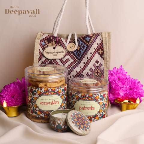 [PRE ORDER] Deepavali Gift Bag 11 - Murukku, Pakoda & Scented Candle