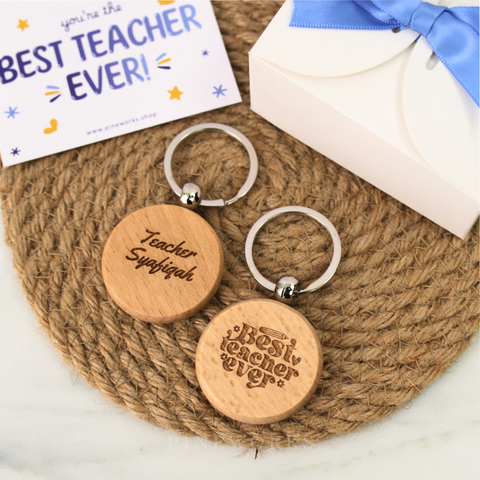 Personalised Maple Wooden Name Keychain