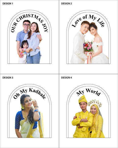 Wireless Arch Maple Wooden Photo LED Night Lamp (Full Color)