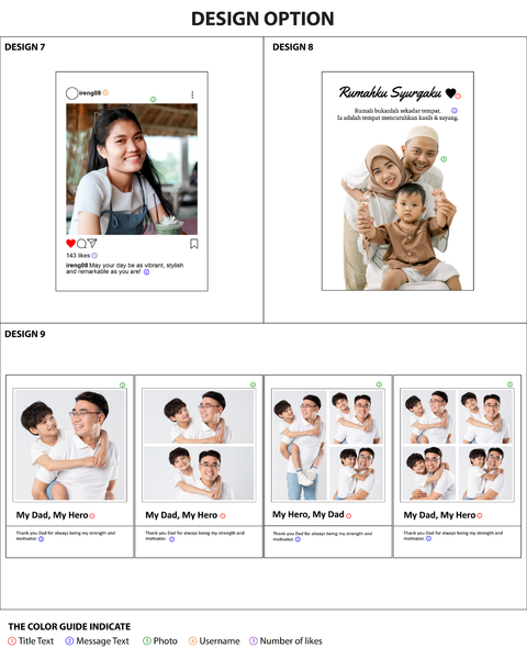 Mahogany Wooden Photo Frame LED Night Lamp (Full Color)