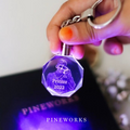 3D Photo Engraved Crystal Keychain