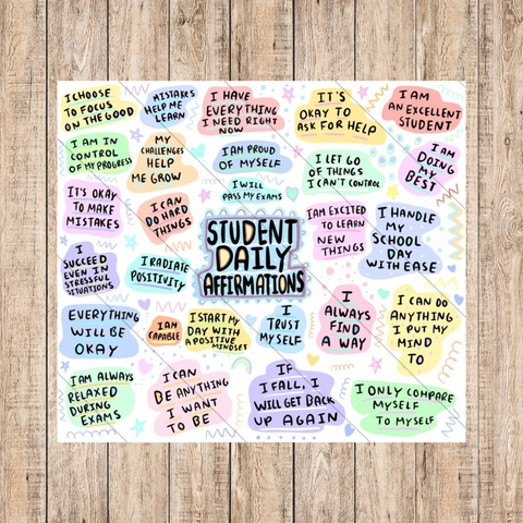 Student Daily Affirmation Tumbler