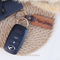 Personalised Leather Wood Keychain