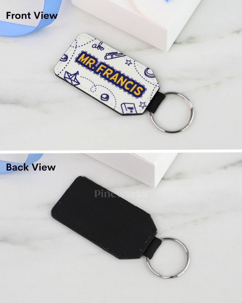 PU Name Printed Keychain