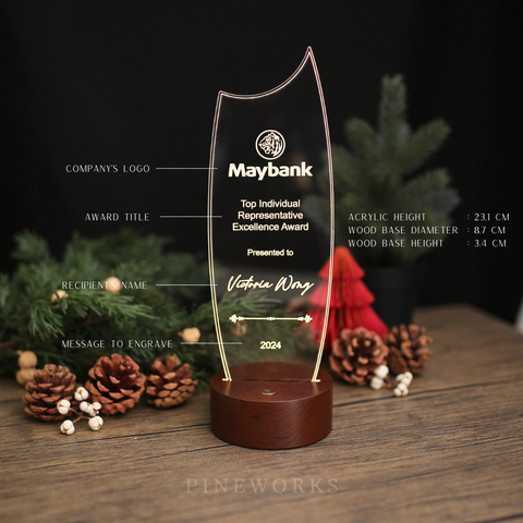 Acrylic LED Awards Plaque - Bold