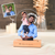 Wireless Arch Maple Wooden Full Color Photo LED Night Lamp