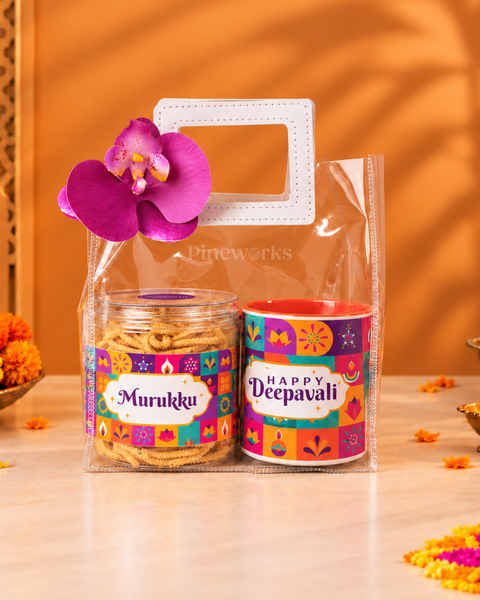 Deepavali Gift Bag 3 - Murukku & Personalised Mug