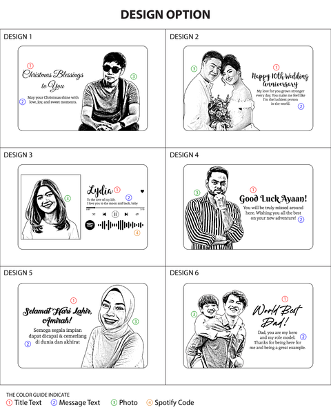 Wireless Maple Wooden Photo Plaque LED Night Lamp