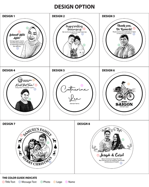 Round Maple Wooden Plaque LED Night Lamp (RGB)