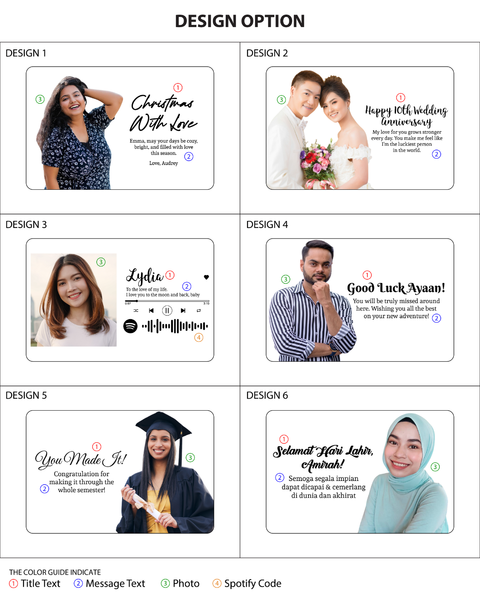 Wireless Maple Wooden Photo Plaque LED Night Lamp (Full Color)