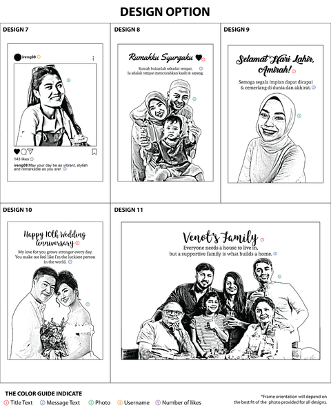 Mahogany Wooden Photo Frame LED Night Lamp