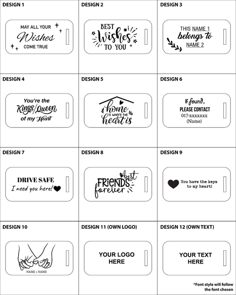 Personalised Leather Wood Keychain