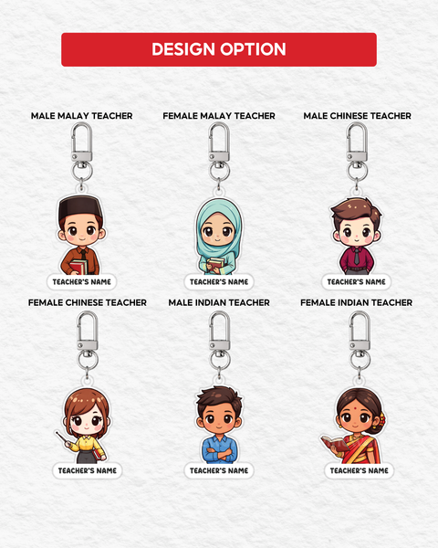 [TEACHER'S DAY 2026] Chibi Style Teacher Name Acrylic Keychain