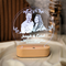 Round Maple Wooden Plaque LED Night Lamp (RGB)