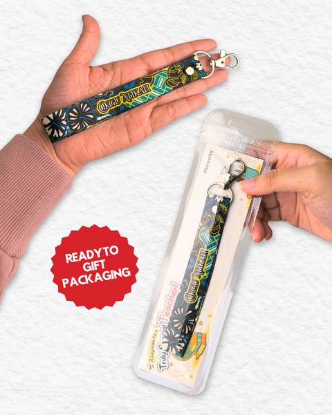 Teacher Name Sublimation Lanyard Keychain