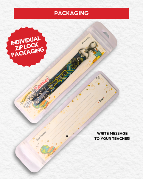 Teacher Name Sublimation Lanyard Keychain