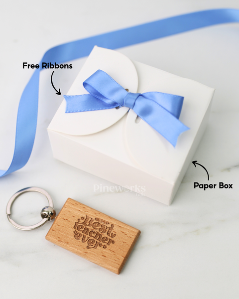 Personalised Maple Wooden Name Keychain