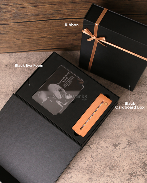 Wireless Maple Wooden Photo Plaque LED Night Lamp (Full Color)