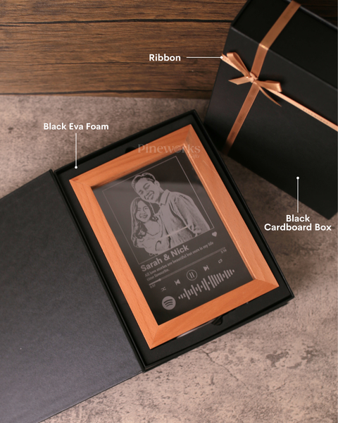 Maple Wooden Photo Frame LED Night Lamp (Full Color)