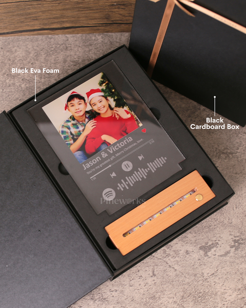 Wireless Spotify Maple Wooden LED Night Lamp (Full Color)