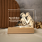 New! Wireless Maple Wooden Photo Plaque LED Night Lamp