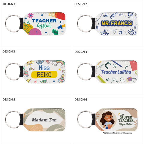 PU Name Printed Keychain