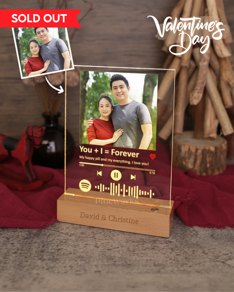 [SOLD OUT] Wireless Spotify Maple Wooden LED Night Lamp (Full Color)