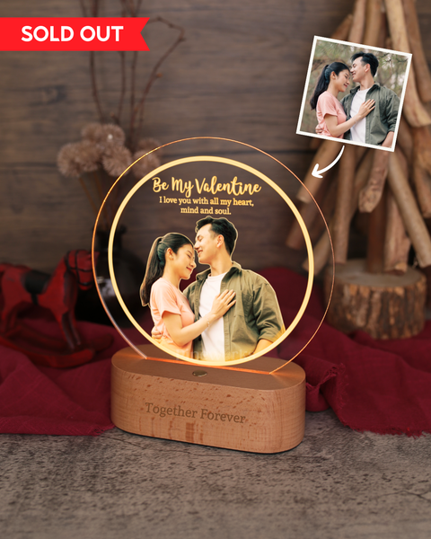 [SOLD OUT] Round Maple Wooden Plaque RGB LED Night Lamp (Full Color)