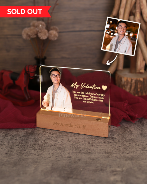 [SOLD OUT] Wireless Maple Wooden Photo Plaque LED Night Lamp (Full Color)