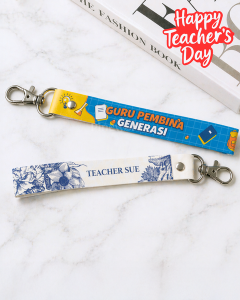 Teacher Name Sublimation Lanyard Keychain