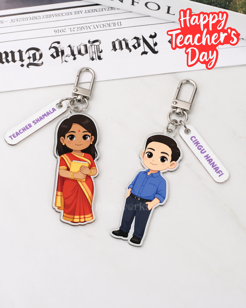 Teacher Name Acrylic Keychain