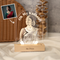 New! Wireless Arch Maple Wooden Photo LED Night Lamp