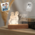 Wireless Maple Wooden Photo Plaque LED Night Lamp