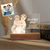 Wireless Maple Wooden Photo Plaque LED Night Lamp