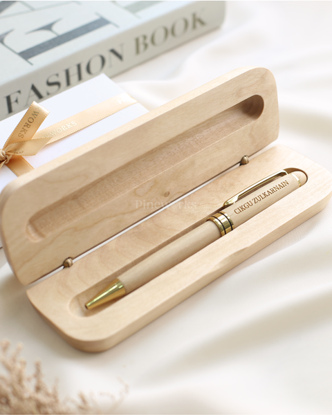 Personalised Maple Wooden Pen Set