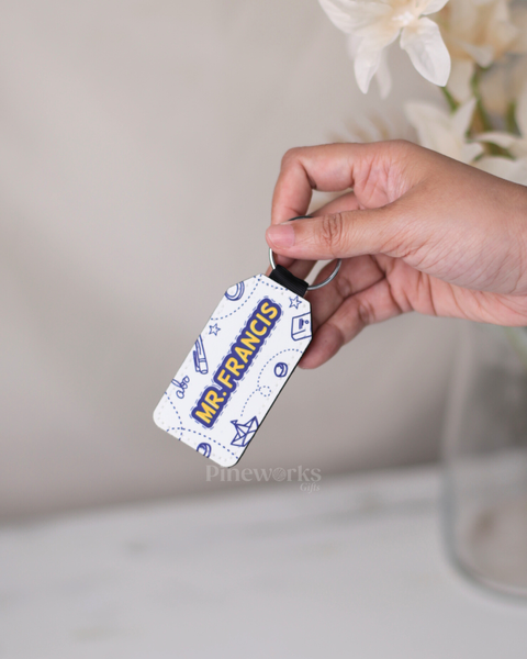PU Name Printed Keychain