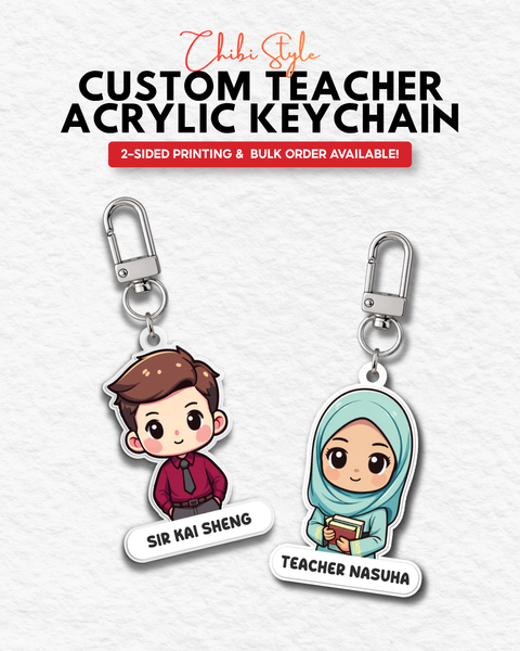 [TEACHER'S DAY 2026] Chibi Style Teacher Name Acrylic Keychain