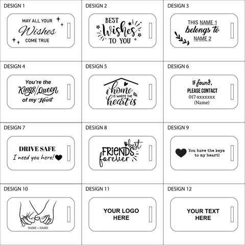 Personalised Leather Wood Keychain