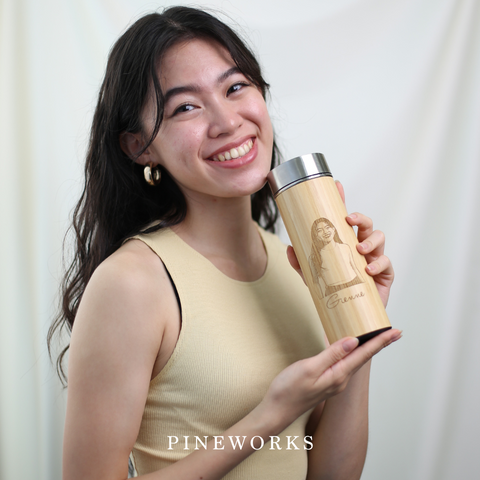 Personalized Smart Bamboo Thermal Flask