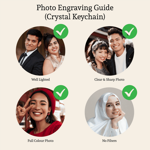 3D Photo Engraved Crystal Keychain