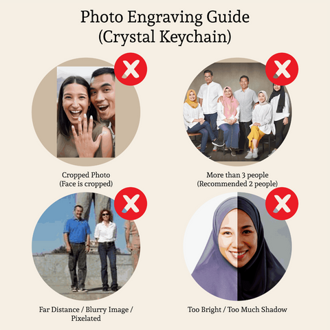 3D Photo Engraved Crystal Keychain